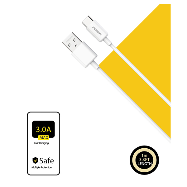 PISEN-Mr White Type-C USB-A 1m 3A - PISEN VIỆT NAM